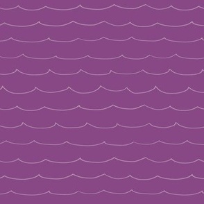 Small - Waves Crashing in the Ocean on Plum Purple