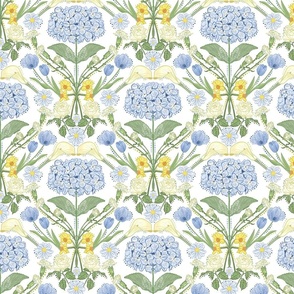 Garden of Gratitude and Grace - Blue and Yellow Floriography Easter Floral small