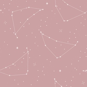 Capricorn, the goat, earth sign, zodiac, spiritual, constellation, capricornus,  horoscope, muted pink background (large)