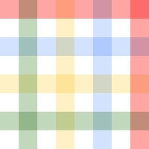 GINGHAM 4 Colour Plaid for Summer and Fall Farm Check Back to School Red Green Blue Yellow  PF156r