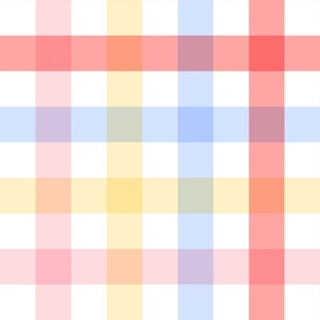 Gingham Pink Red Blue Yellow Summer Fall Plaid 4 Colour PF156s 