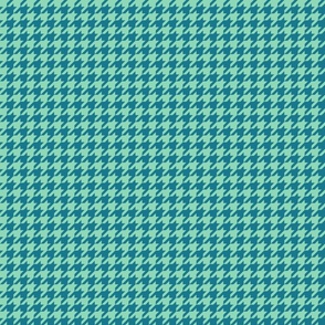 Houndstooth - Teal and Mint Green