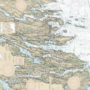 Kennebec area nautical map -- yard size