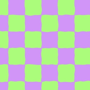 Lavender and Lime Green Funky Checkers | Large