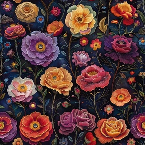 Purple Fabric Rose Bouquet