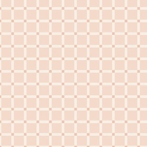 Grid Gingham Off White And Shades Of Pink Check