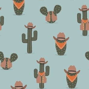 Cowboy Cactus - Western - blue - LAD24
