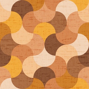 Geo ogee - linen multicolor bronze