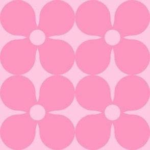 Petal Pop Posies - Deep Pink Flowers on Pink (M)