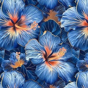Blue copper hibiscus