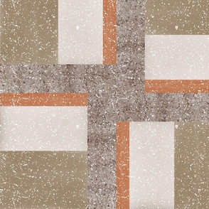 Texturized concret specked sand geometric squares rectangular  neutral tones 