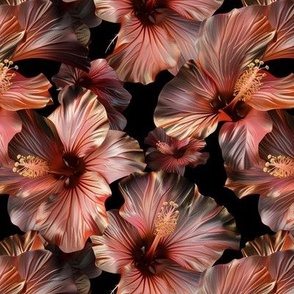 Rose gold hibiscus