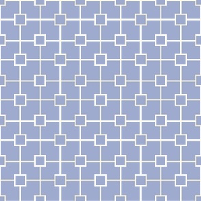 (S) Classic Trellis, Lattice, English Country Garden Sky Blue and off White