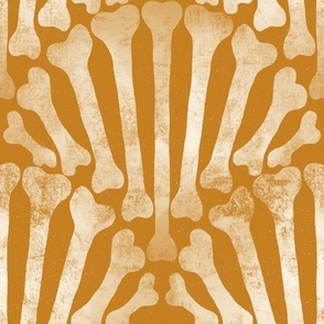 (large) Rustic spackled scallop bones honey light brown gold golden