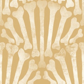 (large) Rustic spackled scallop bones honey beige gold golden