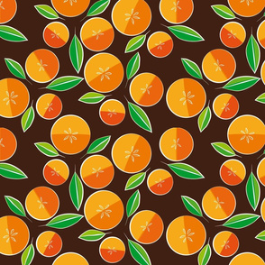 oranges on brown