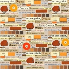Orange Word Art Collage