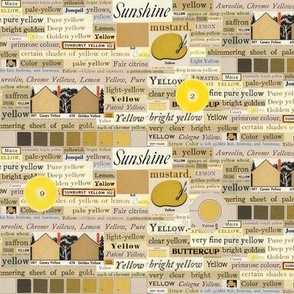Yellow Word Art Collage