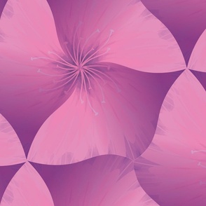 (L) Maximalist Phlox petal tesselation, pink rose