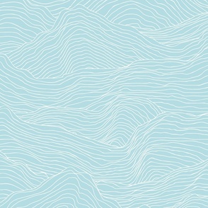 ocean waves - light mint