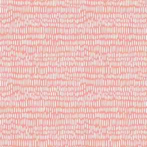 Coral pink stripes. Bright peach vertical lines. Kids modern clothes. 