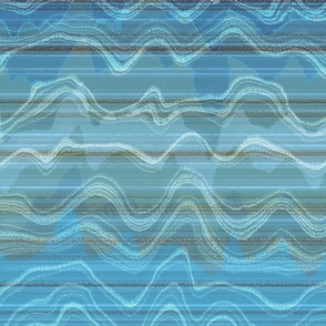 Electric Blue Ombré Waves