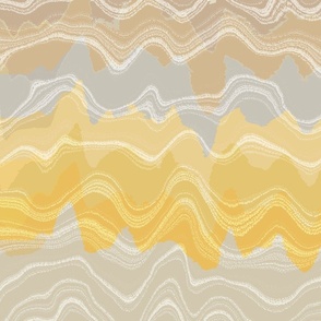 Marbled Northern Sky In warm sunset gold yellow