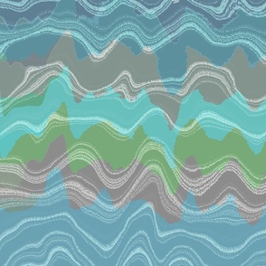 Marbled Northern Sky In desert blue, green, and grey