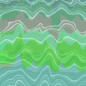 Marbled Northern Sky Neon green, sage, and mint