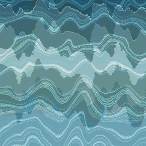 Marbled Northern Sky in coastal blue ombre