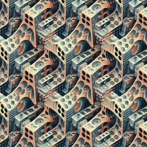 Geometric Abstract Urban Maze Art