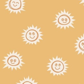 053 - Small Scale Good Morning Sunshine Happy Sleepy Faces Childrens Hand Drawn Whimsical Cute Nursery Baby-13