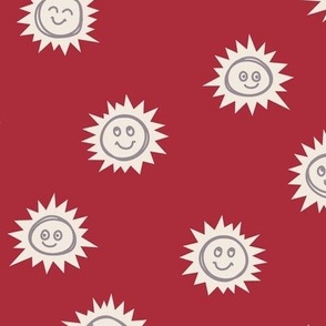 053 - Small Scale Good Morning Sunshine Happy Sleepy Faces Childrens Hand Drawn Whimsical Cute Nursery Baby-11