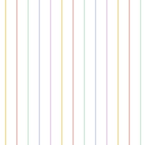 Pastel Rainbow Pinstripes
