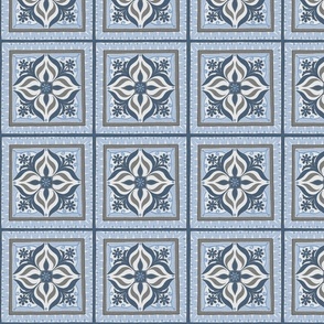 Moroccan/Cuban Tile - Soft Blue 