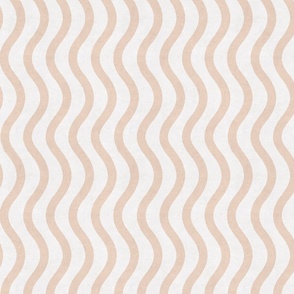Wavy Stripes - Peach & Cream 
