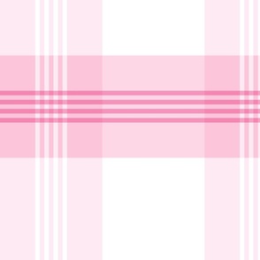Buffalo Check & Stripes (L) Petal Pink