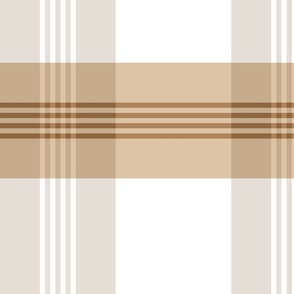 Buffalo Check and Stripe (L) Coffee & Taupe