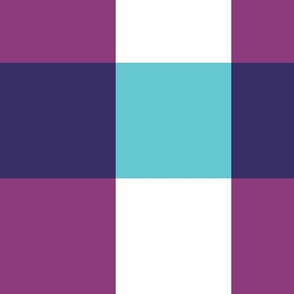 Buffalo Check / Plaid (L) Purple and Turquoise