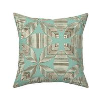 Abstract geometric op art floral motif