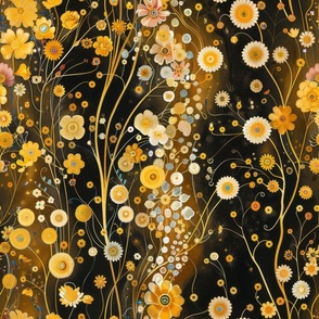 Golden daisies Art Nouveau-2