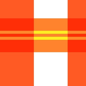 Buffalo Check & French Stripe (L) Orange