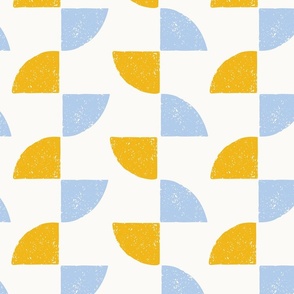 Geometric, Triangle, Stripes, Blue, Yellow, Modern, Retro, Shapes, Texture