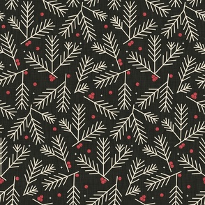 Berry Branches - Soft Black - r