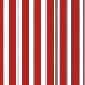 (s)4th of July Traditional Red White and Blue Cottage Stripes 