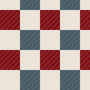 (s) 4th of July Traditional Tattersall plaid in red, white, and blue