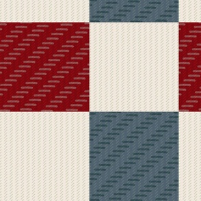 4th of July Traditional Tattersall plaid in red, white, and blue