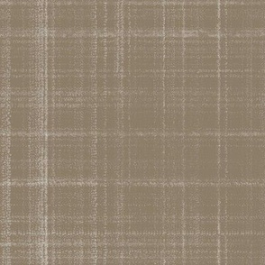 Rustic Masculine Plaid in warm saddle brown