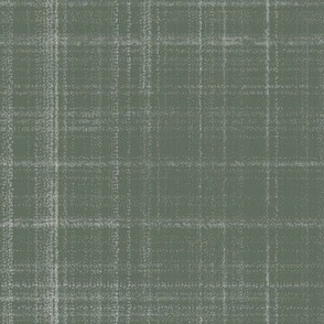 Rustic Masculine Plaid in forest sage green