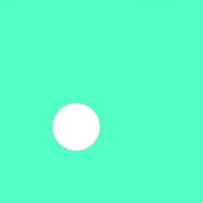 SFGD1BR - Widely Spaced White Polka Dots on Seafoam Green - 8 inch half-drop repeat for fabric